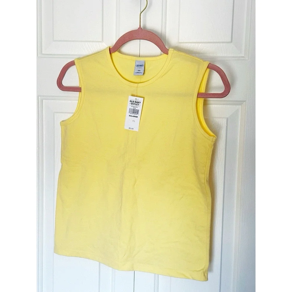 Old Navy Y2K Youth Yellow Sleeveless Shirt In Size 2 XL. NWTs